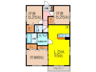 エスポワール八戸の物件間取画像